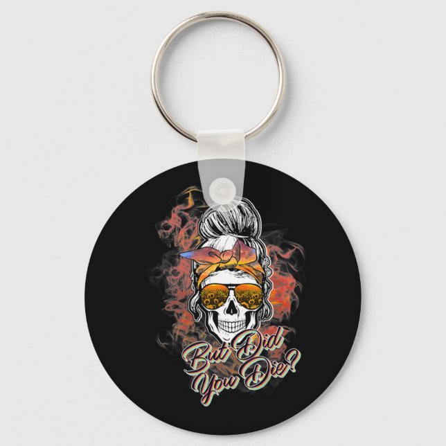 Porte-clés Mignonne Mais Avez-Vous Mort Messy Bun Sugar Skull (Recto)