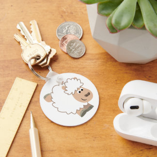 Porte-clés Mignonne mouton de dessin