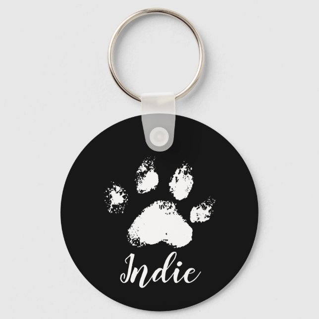 Porte-clés Mignonne personnalisation Chien Paw Sympathy Pet M (Verso)