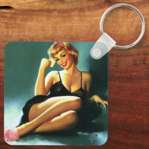 Porte-clés Mignonne Vintage Pin Up Girl Porte - clé