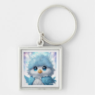 Porte-clés *~* Mignonne Whimsical Kawii Blue Bird AP54 Art