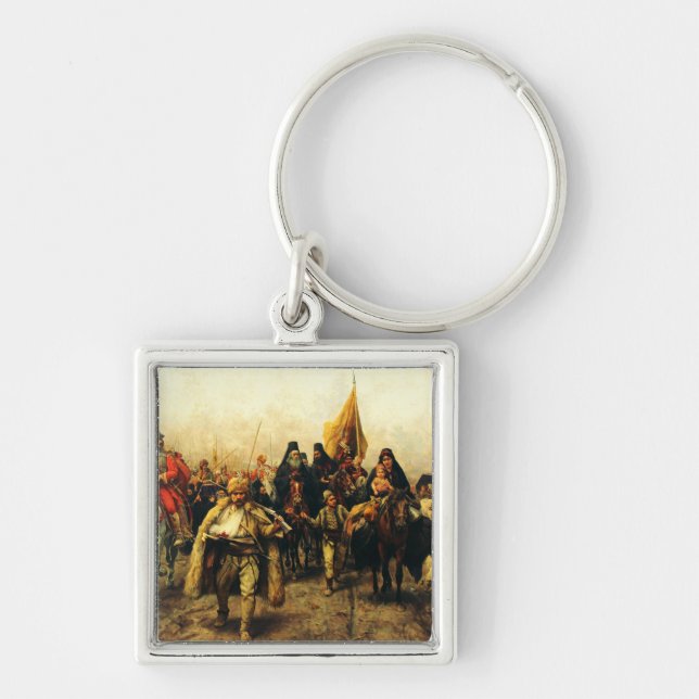 Porte-clés Migration des Serbes par Paja Jovanovic Beaux-Arts (Devant)