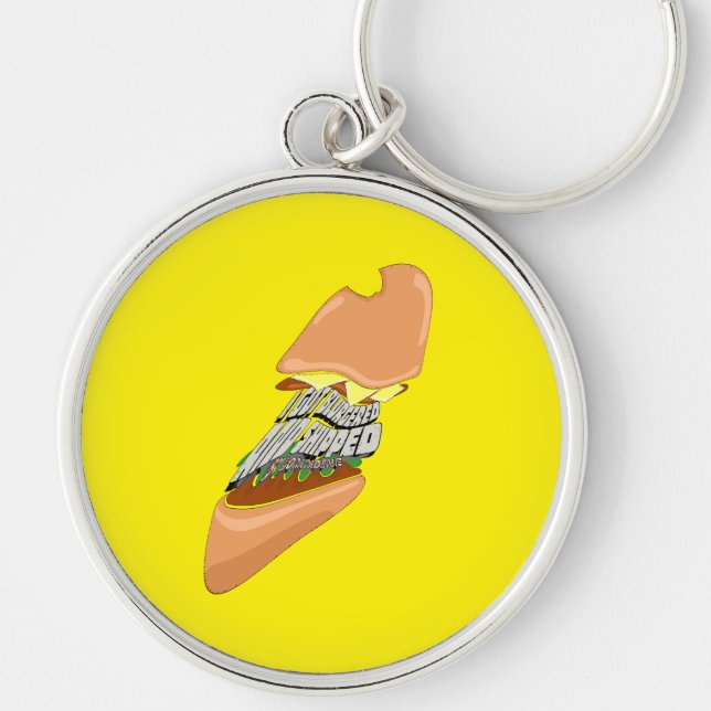 Porte-clés Mikitiez espace dolly crâne chips hamburger french (Devant)