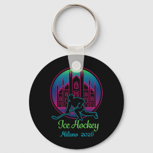 Porte-clés Milan 2026 Hockey sur glace Hiver 2026 Et Duomo Di