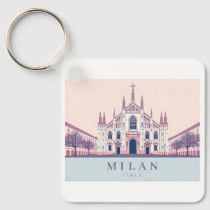 Porte-clés Milan Italie Duomo di Milano Pastel Travel