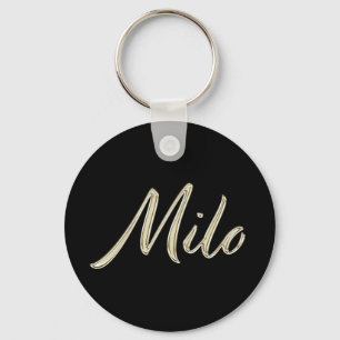 Porte-clés Milo Name whitegold Button