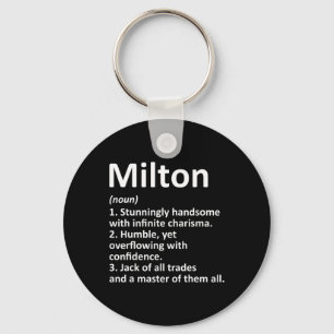 Porte-clés Milton Définition Nom personnalisé Amusant Anniver