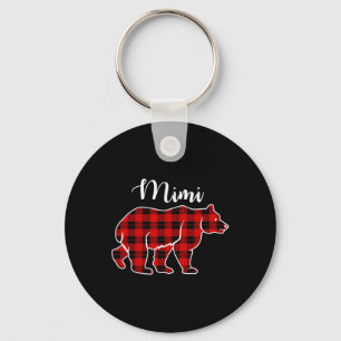 Porte-clés Mimi Ours Rouge Plaid Costume de Noël assorti