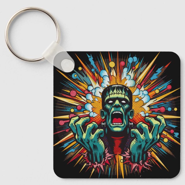 Porte-clés "Mind Meltdown Frankenstein" Aluminum Keychain (Recto)