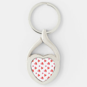 Porte-clés MINI COEURS Métal Coeur Keychain