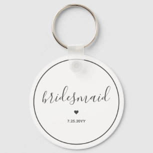 Porte-clés Mini et Elegant script bridesmaid