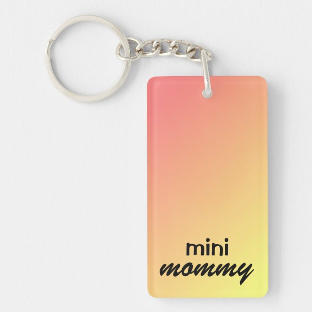 Porte-clés "mini maman" Ajoutez la photo et le nom (Devant)
