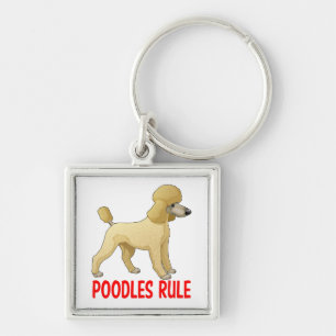 Porte-clés Miniature Caniche Jouet Crème Tanné Chien Amour