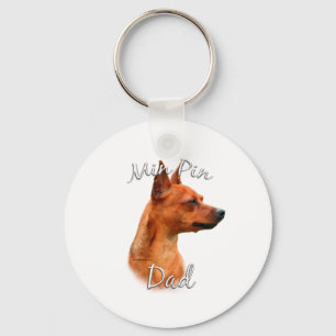 Porte-clés Miniature Pinscher (rouille) Papa 2