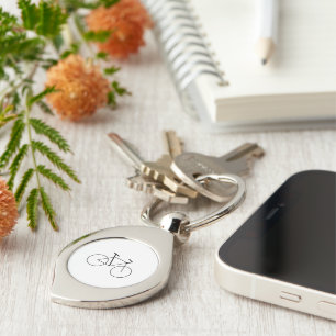 Porte-clés Minimal Bicycle Mark Swirl pour les ama