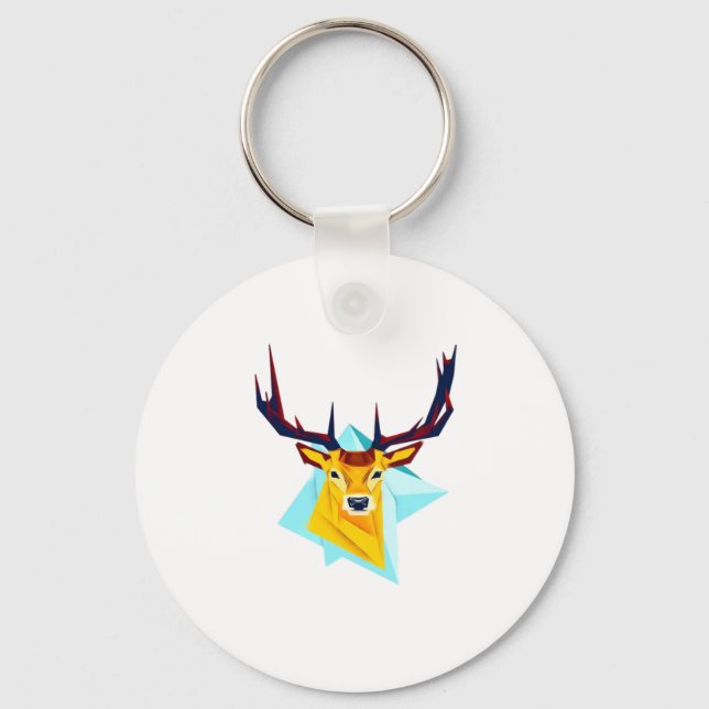 Porte-clés minimal de style rustique Oh Deer (Recto)