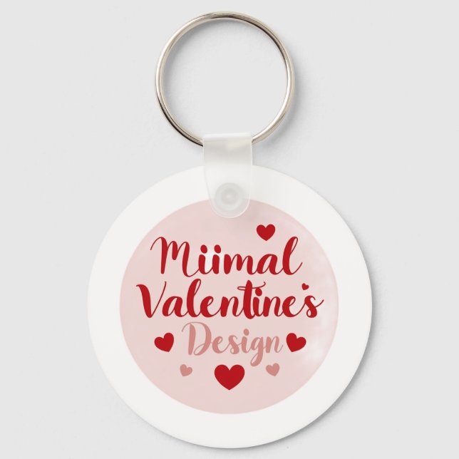 Porte-clés Minimal Valentine’s Day Love Typography Design | R (Recto)