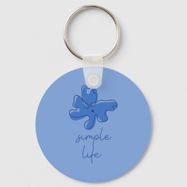 Porte-clés minimalisme de vie simple (Recto)