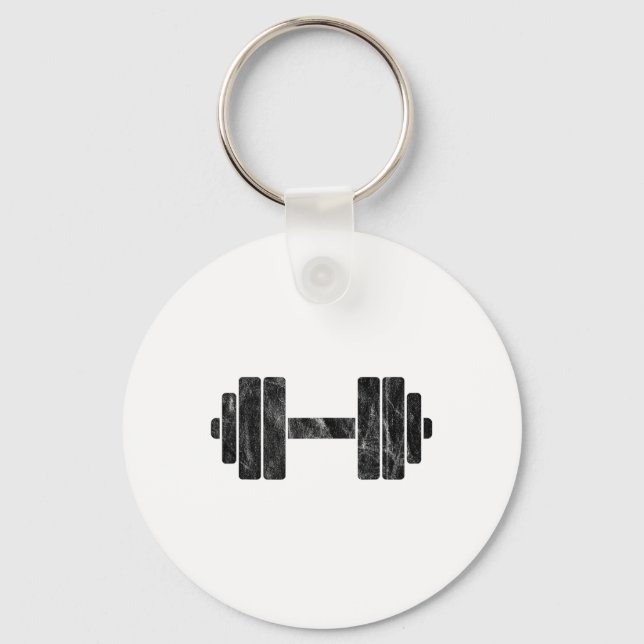 Porte-clés Minimalisme des haltères - Levage de poids et cult (Recto)