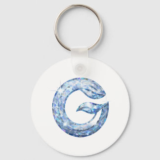 Porte-clés Minimalist Abstract Letter G – Modern Geometric De