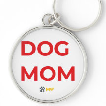 Minimalist Dog Mom Keychain – Cute Pet Lover Gift