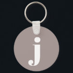 Porte-clés Minimalist Monogrammed Initial in Taupe Brown<br><div class="desc">Minimalist Monogrammed Initial in Taupe Brown Keychain - Please message me if you need help with letter placement.</div>