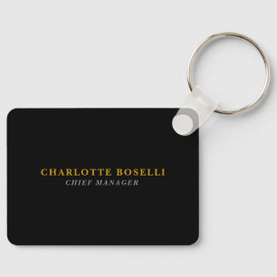 Porte-clés Minimaliste Classique Professionnel Couleur Noir O