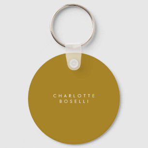 Porte-clés Minimaliste Classique Professionnel Couleur Or