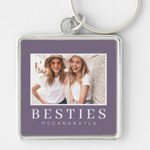 Porte-clés Minimaliste moderne chic Best Friends BFF Photo