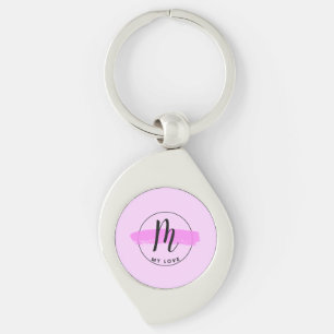 Porte-clés minimaliste romantique à coup de pincea