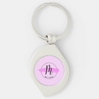 Porte-clés minimaliste romantique à coup de pincea