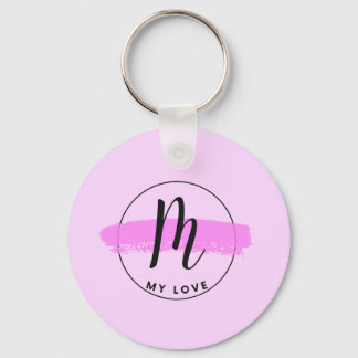 Porte-clés minimaliste romantique à coup de pincea