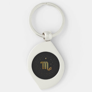 Porte-clés minimaliste Scorpion Zodiaque en Or