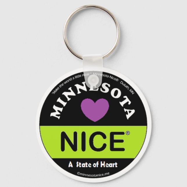 Porte-clés " Minnesota Nice -a State of Heart" Keychain (Recto)