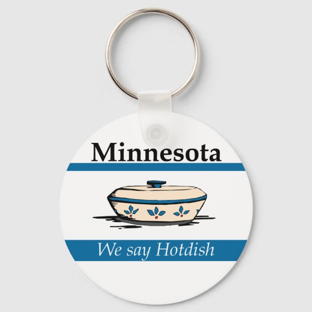 Porte-clés Minnesota : On Dit Hotdish (Recto)