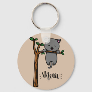 PORTE-CLÉS MINOU CHAT DANS L'ARBRE