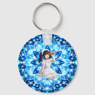 Porte-clés Mirabella in Frost Light – Ice Blue Kaleidoscope 