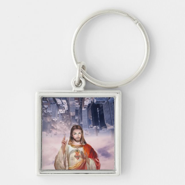 Porte-clés Miséricorde divine, Saint Faustina, Jésus Je fais  (Devant)