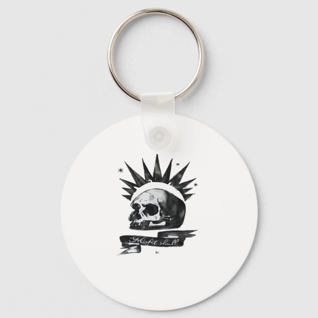 Porte-clés Misfit Skull Creative Character Art Style Keychain (Recto)