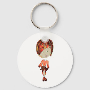 Porte-clés Miss Ginger Art numérique Girl