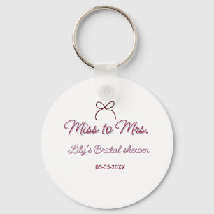 Porte-clés Miss to Mrs enterrement de vie de jeune fille ajou