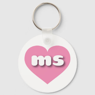 Porte-clés Mississippi coeur rose - I love ms
