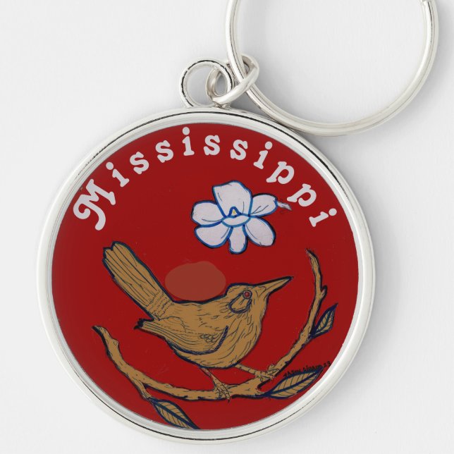 Porte-clés Mississippi Mocking Bird État (Devant)