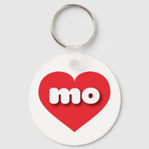Porte-clés Missouri coeur rouge - I love mo