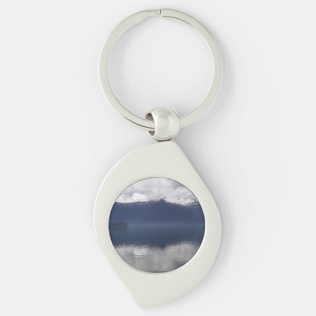 Porte-clés Misty Alaskan Sea dans les tons bleu (Devant)