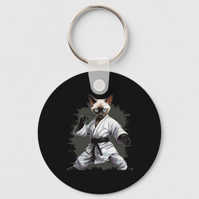 Porte-clés Mixed martial art Siamese Cat Karate Pour Hommes F (Recto)