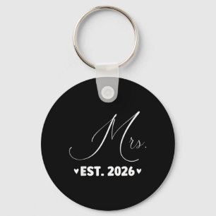 Porte-clés Mme Est 2026 Jeune Couple Marié Fête de Mariage M