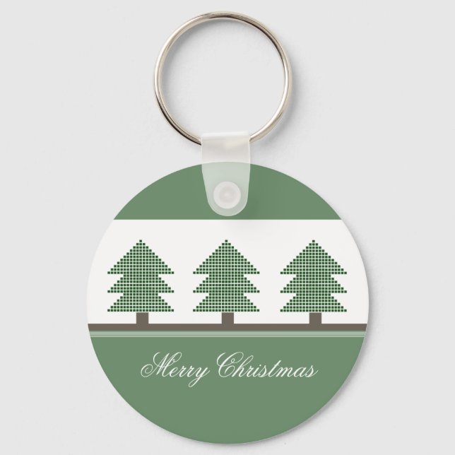 Porte-clés Mod Noël Arbres Porte - clés de vacances (Recto)