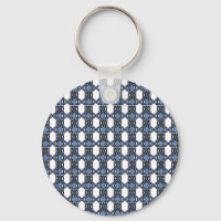 Mod Retro Blue Abstract Scarab Pattern