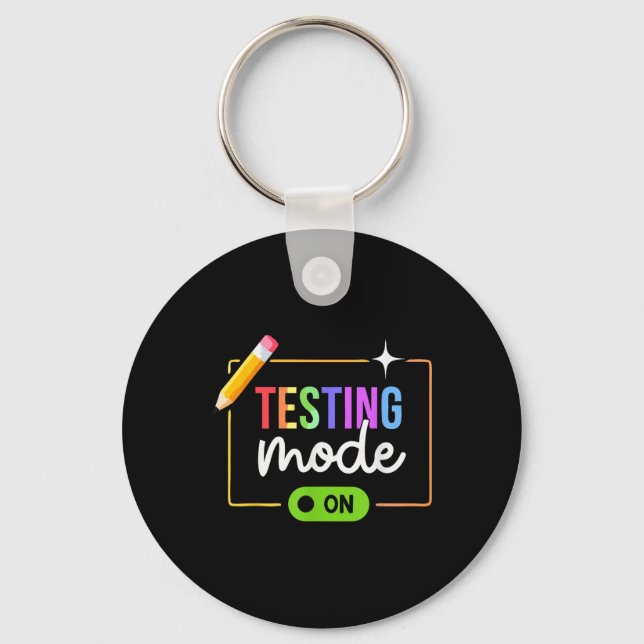 Porte-clés Mode De Test Drôle Le Jour De Test Motivationnel P (Recto)